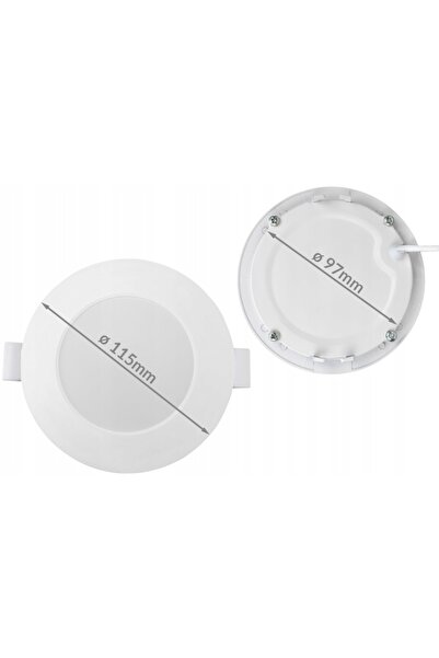 NO BRAND 3x Corp de iluminat panou LED de tavan de 6W, cu ramă de montaj subț...