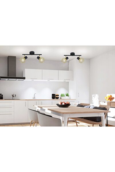 NO BRAND Spot de tavan rotund Candellux negru, galben