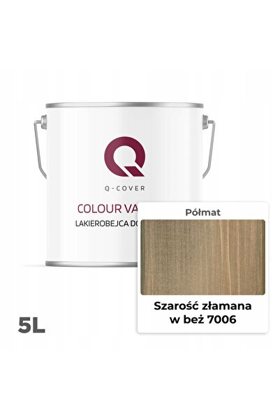 NO BRAND LAC-BĂIȚĂ PENTRU LEMN 3 ÎN 1 EXTRA LAZURA GRI ÎN BEJ 7006 SEMIMAT 5 ...