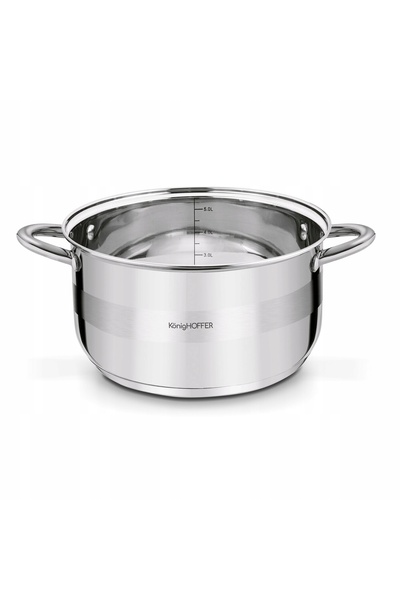 Konighoffer GARNEK Inducție din OȚEL INOXIDABIL GAZ SOLIDNY Faro 5,9l 24cm