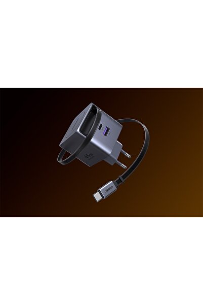 NO BRAND Ugreen X614 Încărcător de perete GaN de 45W cu cablu USB-C retractabil