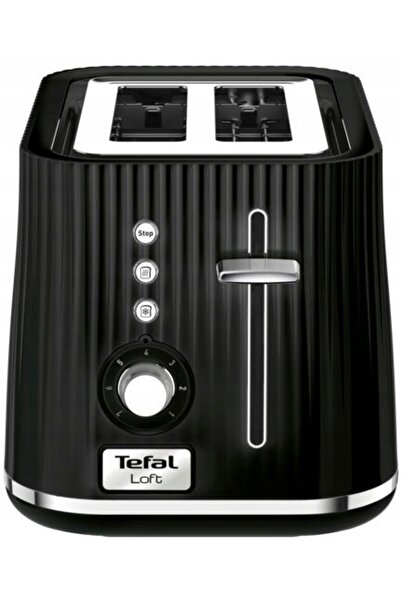 TEFAL Toster Loft prăjitor de pâine negru TT761838 7 niveluri de prăjire