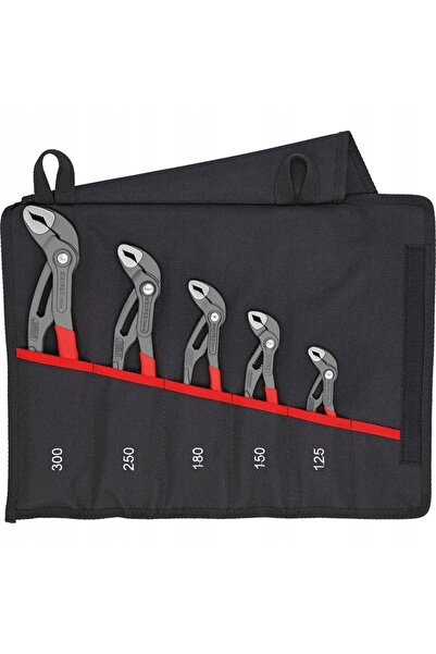 Knipex SET DE CLEȘTI DE ȚEVĂ ÎN CUTIE 5 BUC. 125, 150, 180, 250, 300MM