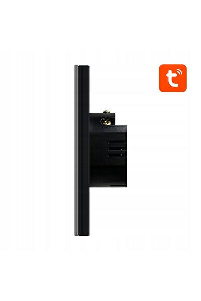 NO BRAND Avatto Comutator de lumină dublu cu control tactil ZigBee TUYA (negru)