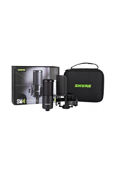 Shure SM4-K-KIT Kit Microfon Condenser de Studio Cușcă pentru Microfon Filtru...