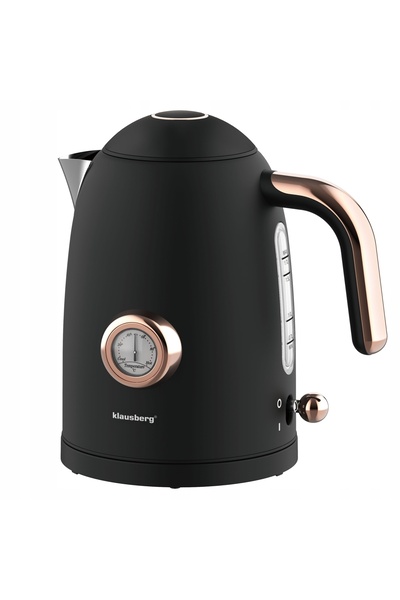 Klausberg Fierbător electric fără fir 1.7L din oțel 304 retro cu termometru