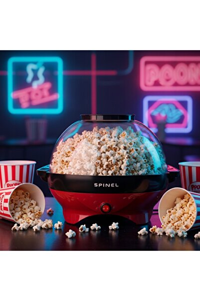 NO BRAND Aparat de făcut popcorn SPINEL COOK cu capac funcțional 800W 5.5L