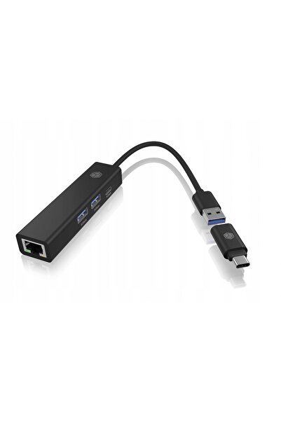 NO BRAND Hub USB ICY BOX Hub 4 în 1 USB C, USB A, LAN