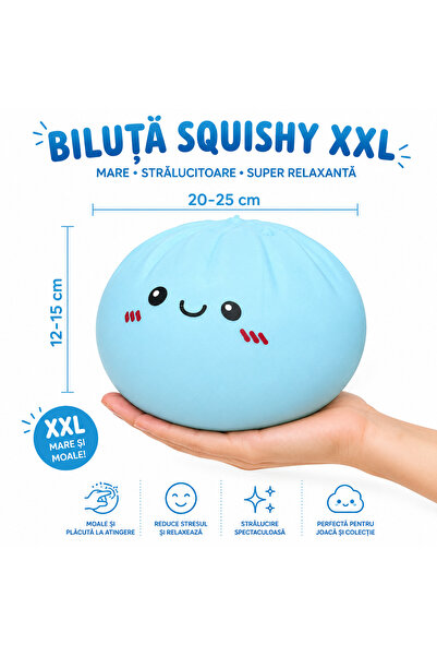 OEM Dumpling Squishy Gigant ALBASTRU – 20-25 cm