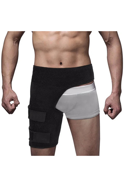 Choice Black Hip Brace Thigh Compression Sleeve, Hamstring & Groin Compressio...