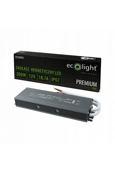 NO BRAND Sursă de alimentare LED PREMIUM 12V 200W 16A impermeabilă IP67, gara...