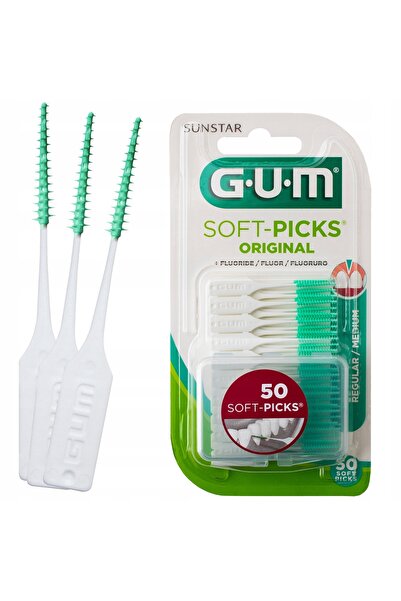 NO BRAND 5x Periuțe interdentare GUM Soft Picks Regular 40 bucăți Czyściki Me...