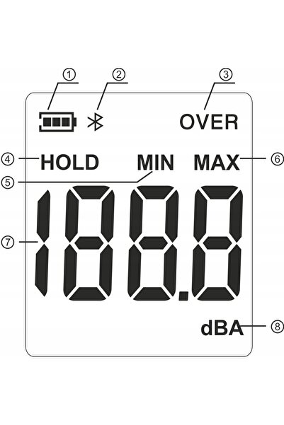 NO BRAND DECYBELOMIERZ Sonometru Bluetooth 30-130dB