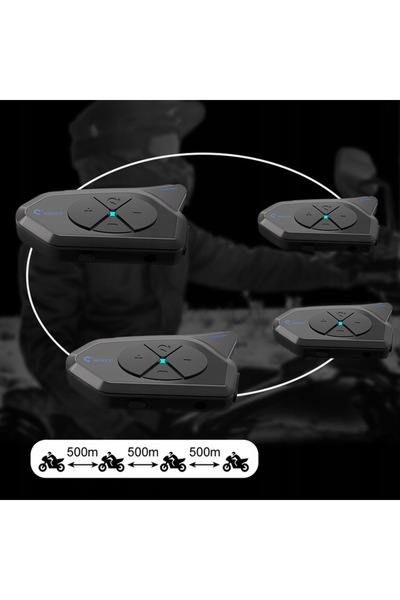 NO BRAND NOECI GOCOM4 1200m BLUETOOTH INTERCOM MOTOCICLETĂ RADIO FM POLSKI LE...
