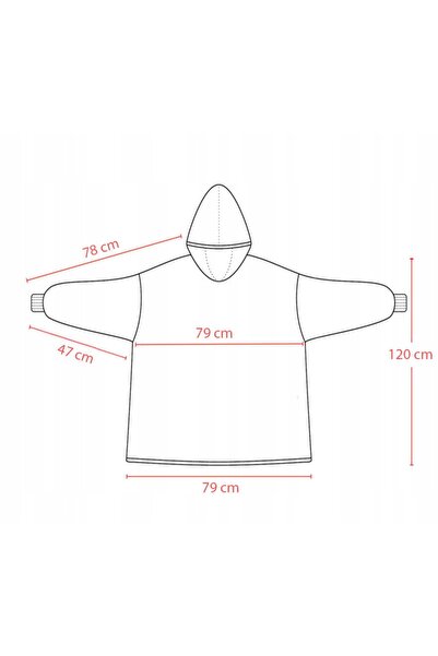 NO BRAND Hanorac KOC BLUZOKOC supradimensionat gros XXL KOCBLUZ cu glugă de b...