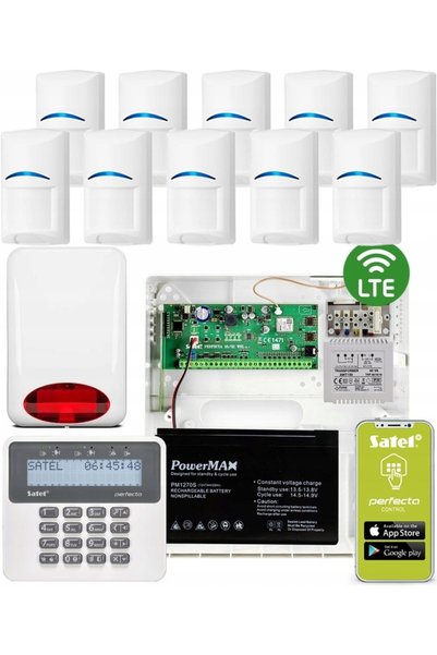 SATEL KIT ALARMĂ ALARMĂ PERFECTA 16 LTE APP SMS 10 SENZORI BOSCH