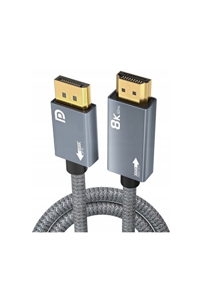 NO BRAND Cablu DisplayPort Adaptor HDMI 2.1 DP 8K 4K 120Hz 240Hz DSC HDR 2M