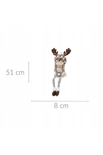 Home Styling Collection DECOR DE CRĂCIUN DIN PLUȘ, MASCOTĂ REINĂ FEMEIE, 12X5...