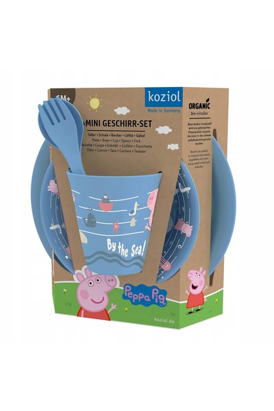 Koziol SET DE VASE DE PLASTIC PENTRU COPII, 4 PIESE, ALBASTRU, PEPPA PIG