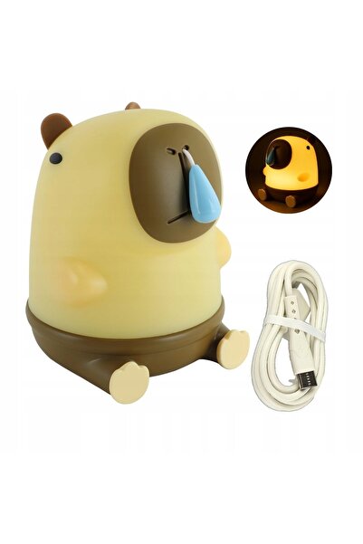 NO BRAND Lampă de veghe Capibara pentru copii, din silicon moale, wireless USB