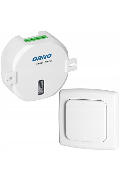 Orno ÎNTRERUPĂTOR DE LUMINĂ WIRELESS + RECEPTOR DE RELEU DE MONTARE LA SUPRAF...