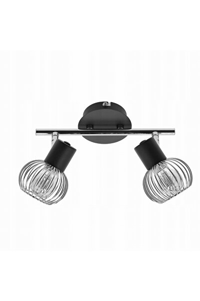 NO BRAND OSLO LISTWA 2X40W E14 NEGRU/CROMAT