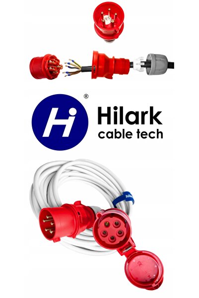 NO BRAND Cablu prelungitor 50m H05VV-F 5x2.5 16A cu protecție la inversarea p...