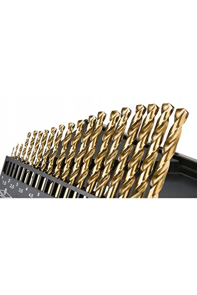 NEO Tools Burghie NEO pentru metal HSS-TIN 1-10mm Set 19 piese în cutie de sc...
