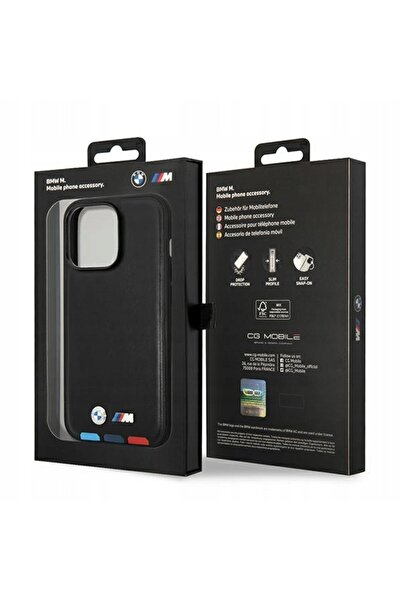 BMW Husă BMHMP14L22PTDK pentru iPhone 14 Pro 6,1 " negru/negru Piele Sta