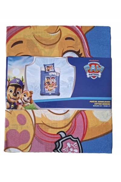 NO BRAND Set de lenjerie de pat din bumbac PSI PATROL 160x200