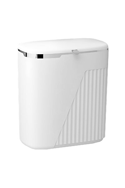 MACVI Coș de gunoi modern cu două moduri de deschidere — 7 L Alb 🗑️ ✨