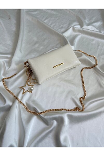 Mia Collection Canggu Model Clutch Bag, Portfolio Bag, Handbag White