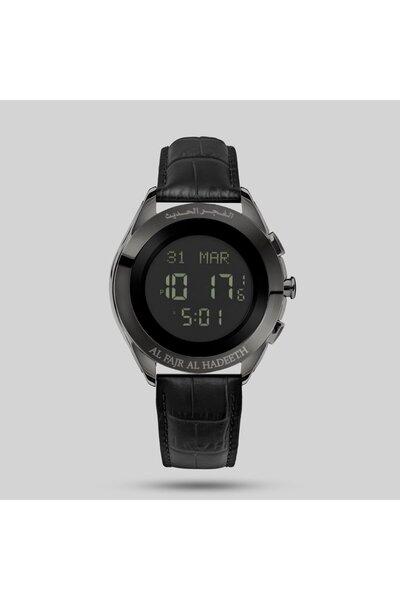 Generic Brand Al-Fajr Modern Large Black Leather Watch Model Al273Blb