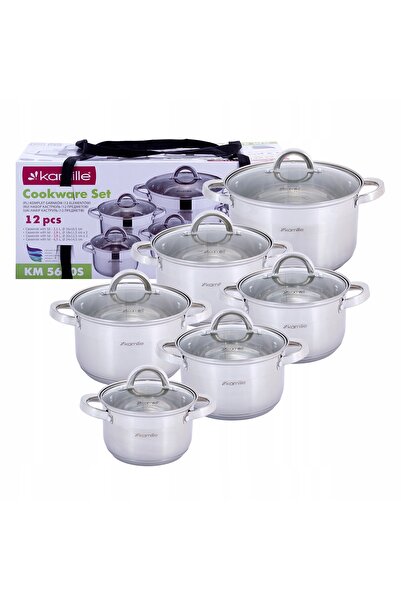 Kamille Set de oale din oțel inoxidabil 12 piese