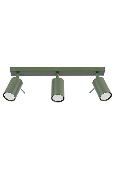 SOLLUX RING 3L plafonieră verde măsliniu