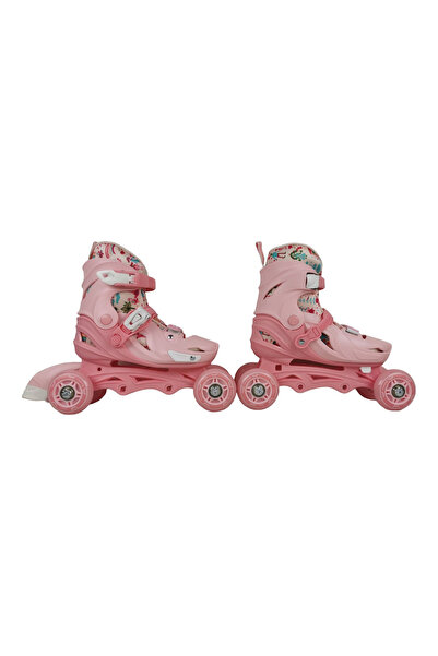 OEM Role reglabile 2 în 1 cu protecții complete ( mărime M ) - Model Panda Pink Candy