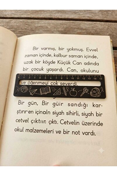 Mu Art Ahşap 10 Pieces of Wooden Bookmarks (with Reading Guide and Ruler) 3 m...