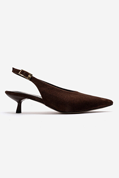 Lizzu Women's Pointed Toe Open Back Mini Heeled Shoes Vodige
