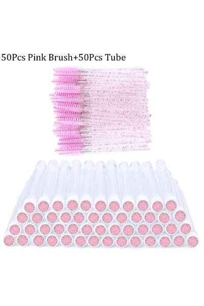 Choice3 I 50pctube 50pcbrush 100Pcs Eyelash Brush Tubes Reusable Lash Mascara...