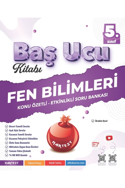 Nartest Yayınları 5.SINIF YENİ MAARİF MODEL BAŞUCU FEN BİLİMLERİ SORU BANKASI