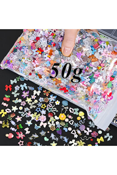 Choice5 50 جرام 300 قطعة من الزخارف الراتنجية المسطحة المختلطة بتصميم كاواي ب...