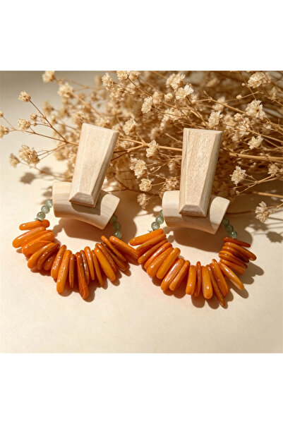 Choice earring 1 Pair Small Wooden Geometric Earrings, Crystal Bead Earrings,...