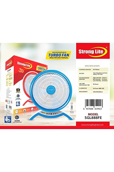 Strong مروحة لايت القابلة لإعادة الشحن SGL888FE