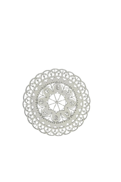 Generic Brand Decoratiune mandala 3, 200x200 mm, alb