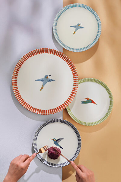 Kütahya Porselen Colibri 7 Piece Cake Set