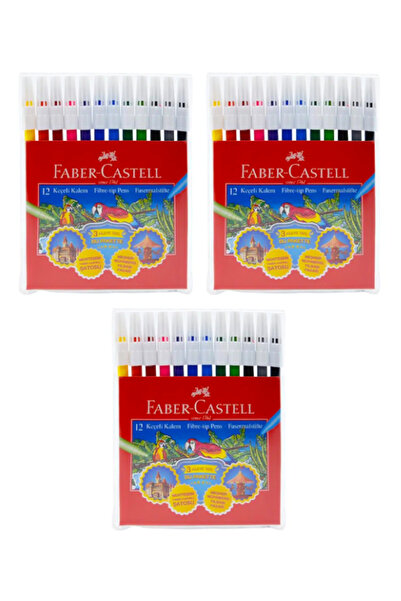 Faber Castell قلم فلوماستر 12 قطعة 3 قطع