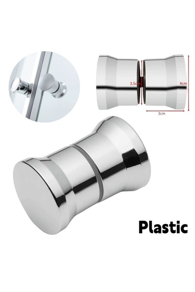 Choice Plastic Silver Stylish Shower Glass Door Handle,Sliding Shower Doors K...