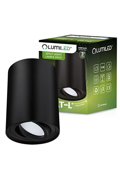 Lumiled Spot cu halogen aplicat la suprafață, orientabil, GU10, rotund, negru...