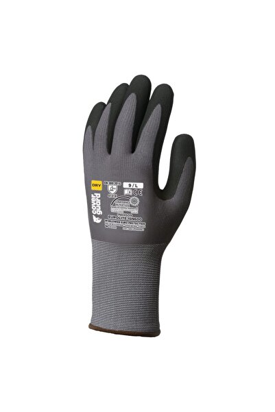 Interbabis Manusi protectie Eurolite 15N600, gri-negru, set 10 perechi