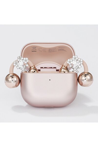 Pick & Go Huawei FreeClip Uyumlu Çoklu Çiçek Kristal Taşlı Kulaklık Charm